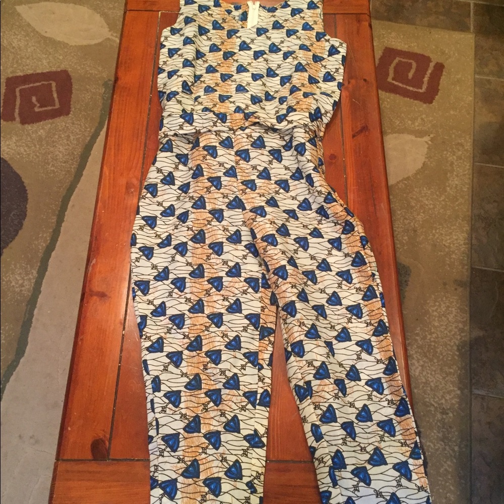 African Printed fabric jumpsuit